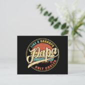 Mens PAPA wie ein Opa NUR COOLER Vater Pap Postkarte (Stehend Vorderseite)