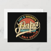 Mens PAPA wie ein Opa NUR COOLER Vater Pap Postkarte (Vorne/Hinten)