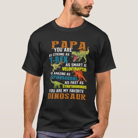 Mens Papasaurus T Rex Dinosaur Papa Saurus Familie T-Shirt (Vorderseite)