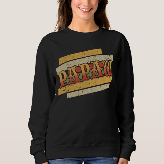 Mens Papaw Retro Vintag Stepdad Stepfather Sweatshirt (Vorderseite)
