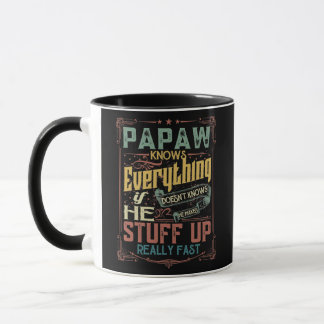 Mens Papaw weiß alles, wenn er es nicht weiß Tasse