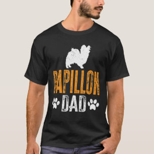 Mens Papillon Vater Gift Dog Daddy Papillon Pater  T-Shirt