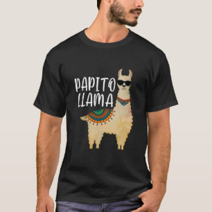 Mens Papito Llama Spanish Daddy Funny Llama  T-Shirt