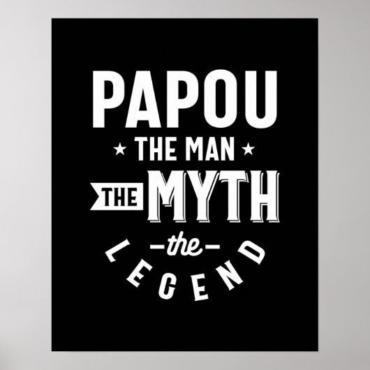 Mens Papou der Mann der Mythos der Legende Geschen Poster (Vorne)