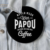 Mens Papou Grandpa gibt Weltbestes Papou Button (Beispiel)