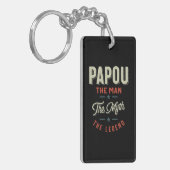 Mens Papou Shirt Geschenk: Der Mann, der Mythos, d Schlüsselanhänger (Vorderseite links)