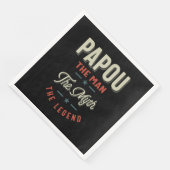 Mens Papou Shirt Geschenk: Der Mann, der Mythos, d Serviette (Ecke)