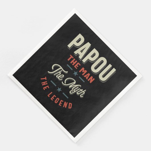 Mens Papou Shirt Geschenk: Der Mann, der Mythos, d Serviette (Ecke)