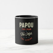 Mens Papou Shirt Geschenk: Der Mann, der Mythos, d Tasse (Zentrum)