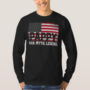 Mens Pappy The Man Myth Legend American Flag Faa T-Shirt