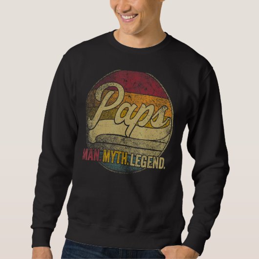 Mens Paps Der Mann der Mythos Der legendäre Großva Sweatshirt (Vorderseite)