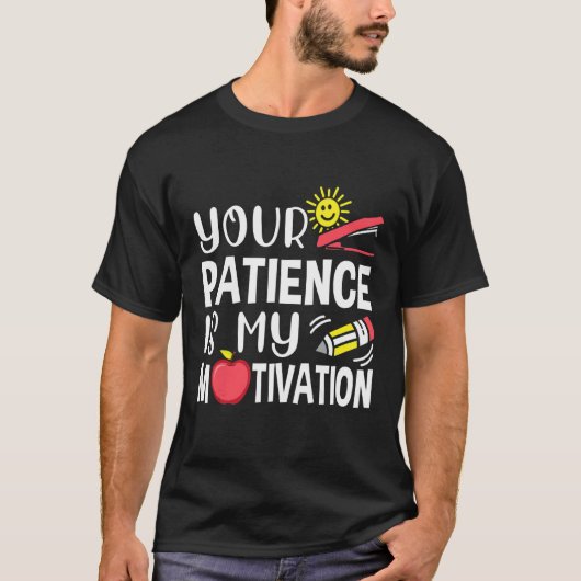Mens Paraprofessional Patience My Motivation Para T-Shirt (Vorderseite)
