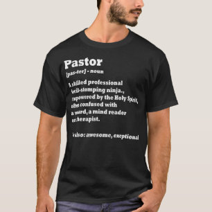Mens Pastor Funny Definition Funny Pastor Noun T-Shirt