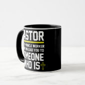 Mens Pastor Tasse (Vorderseite Links)