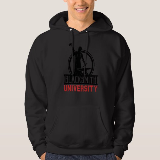Mens Patriotic American Blacksmith Forge Hammer A Hoodie (Vorderseite)
