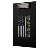Mens Patriotic Electrical Vater American Flag Fars Klemmbrett (Links)