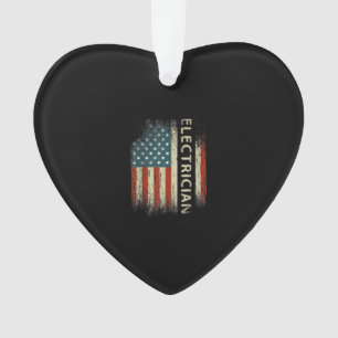 Mens Patriotic Electrician spendet amerikanische F Ornament
