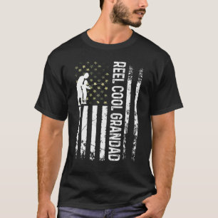 Mens Patriotic Reel Cool Grandad für Daddy Fisherm T-Shirt
