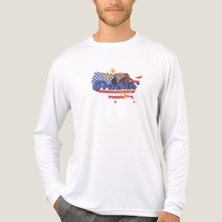 Mens Patriotic Truckin' Long Sleeve Tri-Blend Shirt