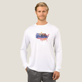 Mens Patriotic Truckin' Long Sleeve Tri-Blend Shirt (Vorderseite komplett)