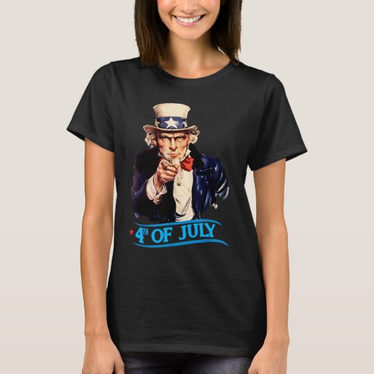 Mens Patriotic Uncle Sam 4th Of July Independence  T-Shirt (Vorderseite)