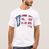 Mens Patriotic USA Flag Short Sleeve Graphic T-Shirt (Vorderseite)