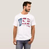 Mens Patriotic USA Flag Short Sleeve Graphic T-Shirt (Vorne ganz)