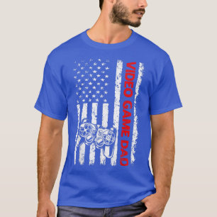 Mens Patriotic Video Game Vater American Flag Männ T-Shirt