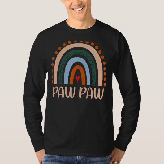 Mens Paw Paw Rainbow Boho Rainbow Paw Paw Cooler V T-Shirt (Vorderseite)