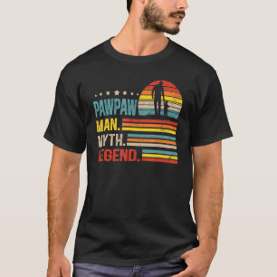 Mens Pawpaw Man Myth Vintag Pawpaw Legend Vathers T-Shirt