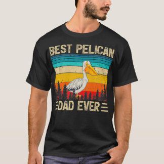 Mens Pelican Bird Vintag Funny Best Pelican Vater  T-Shirt