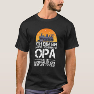Mens Pensioner Railway Ich bin Ein Modelahnahn Opa T-Shirt