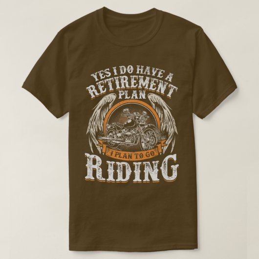 Mens-Pensionsplan für Motorradfahrer T-Shirt (Design vorne)