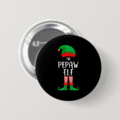 Mens Pepaw Elf Christmas Party Matching Family Gro Button (Vorne & Hinten)