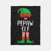 Mens Pepaw Elf Christmas Party Matching Family Gro Fleecedecke (Vorderseite)