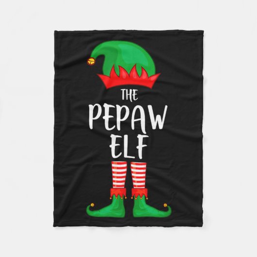 Mens Pepaw Elf Christmas Party Matching Family Gro Fleecedecke (Vorderseite)