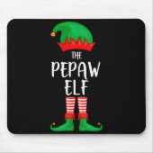 Mens Pepaw Elf Christmas Party Matching Family Gro Mousepad (Vorne)