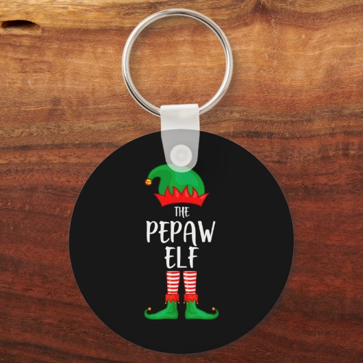 Mens Pepaw Elf Christmas Party Matching Family Gro Schlüsselanhänger (Vorderseite)