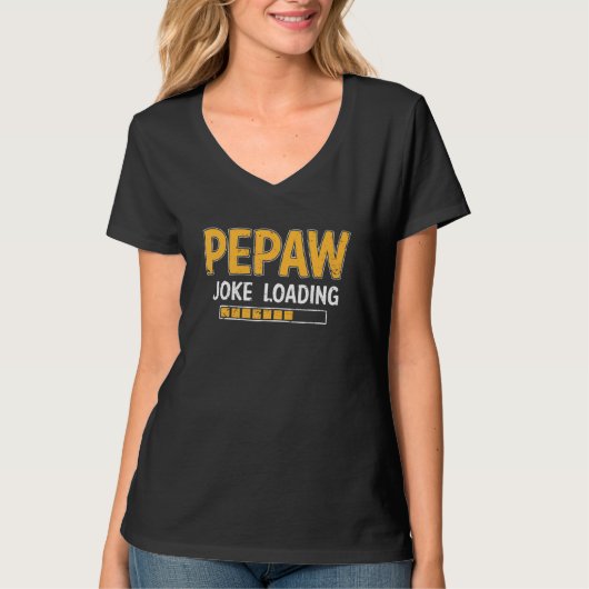 Mens Pepaw Joke Loading Bitte warten Spaß Daddy Fa T-Shirt (Vorderseite)