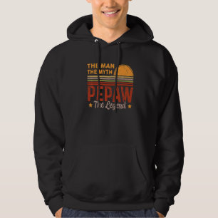 Mens Pepaw The Man Myth Legend Retro Großvater Vat Hoodie