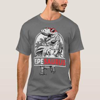 Mens Pepesaurus T Re Dinosaur Pepe Saurus Fathers  T-Shirt