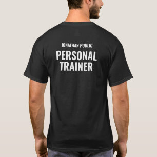 Mens Personal Trainer Moderner großer Schriftart N T-Shirt