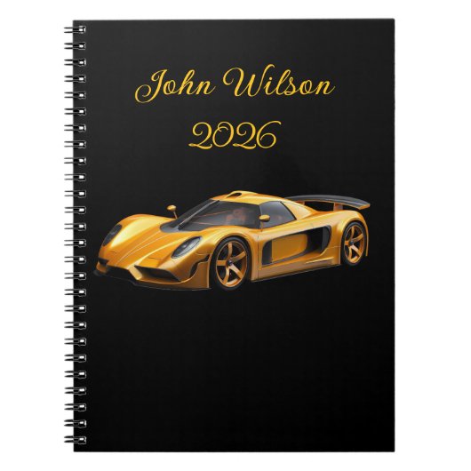   Men's Personalised 2026 Spiral Photo Notebook Notizblock (Vorderseite)