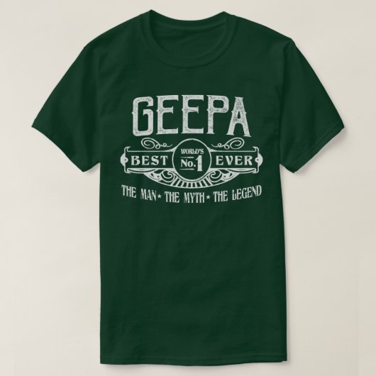 Mens Personalisiert Geepa Best No T-Shirt (Design vorne)