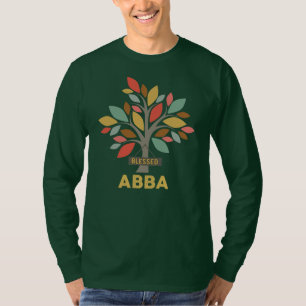 Mens Personalisiert gesegnet Abba Tree Vatertag  T-Shirt