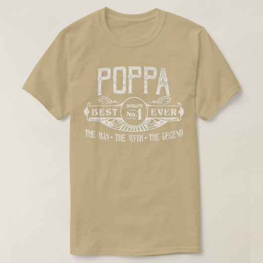 Mens Personalisiert Poppa Best No T-Shirt (Design vorne)