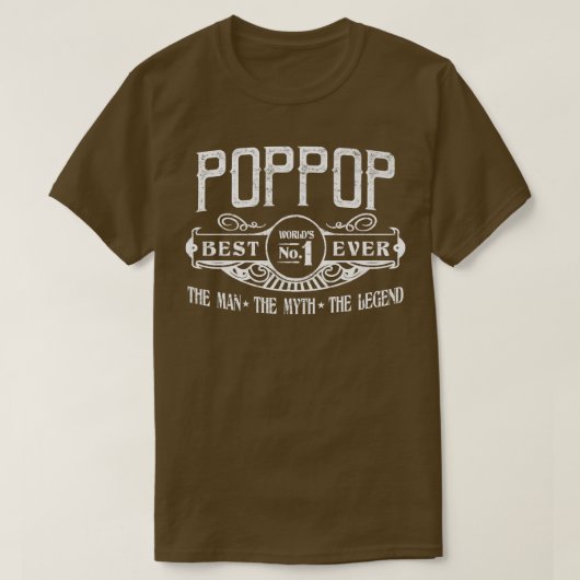 Mens Personalisiert Poppop Best No  T-Shirt (Design vorne)