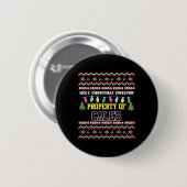 Mens Personalisiert Vorname Caleb Ugly Christmas Button (Vorne & Hinten)
