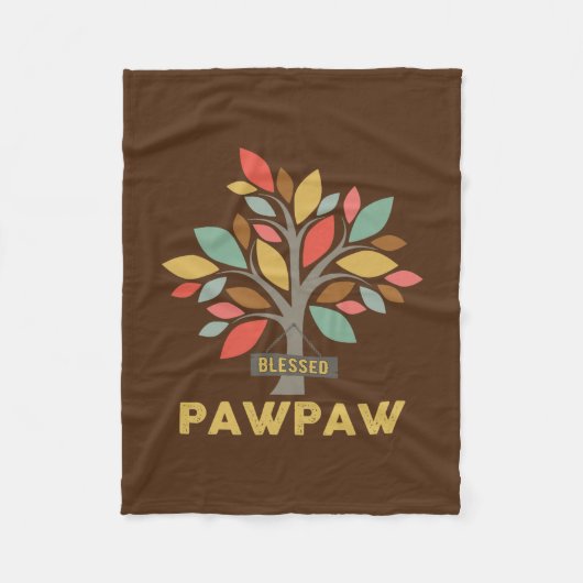 Mens Personalized Blessed Pawpaw Tree Father's Fleecedecke (Vorderseite)