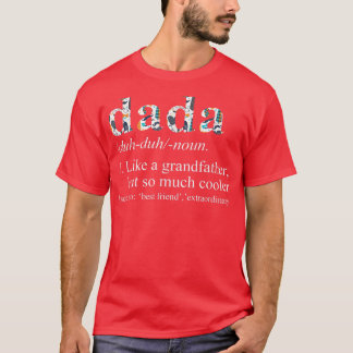 Mens Personalized Tie Die Cool Dada Like a Grandfa T-Shirt